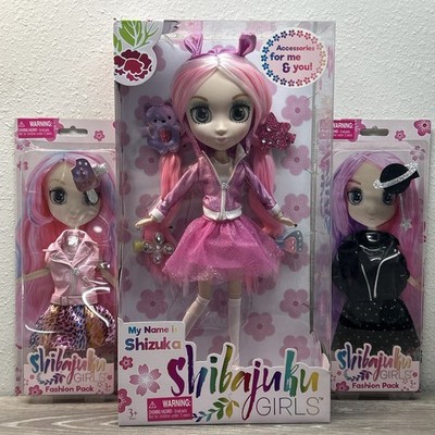 SHIBAJUKA GIRL SHIZUKA POSEABLE GIRLS DOLL NEW Retired 2016 With 2 Fashion Packs