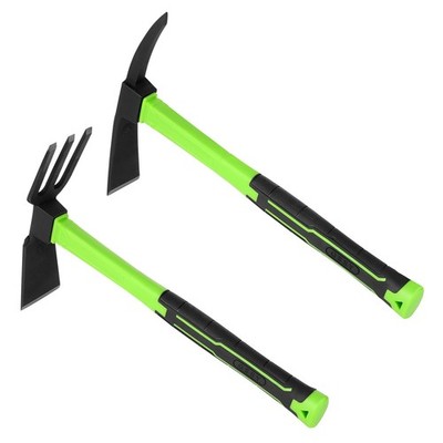 NAUKII 2pcs Pick Axes for Digging and No Installation Required Garden Green 