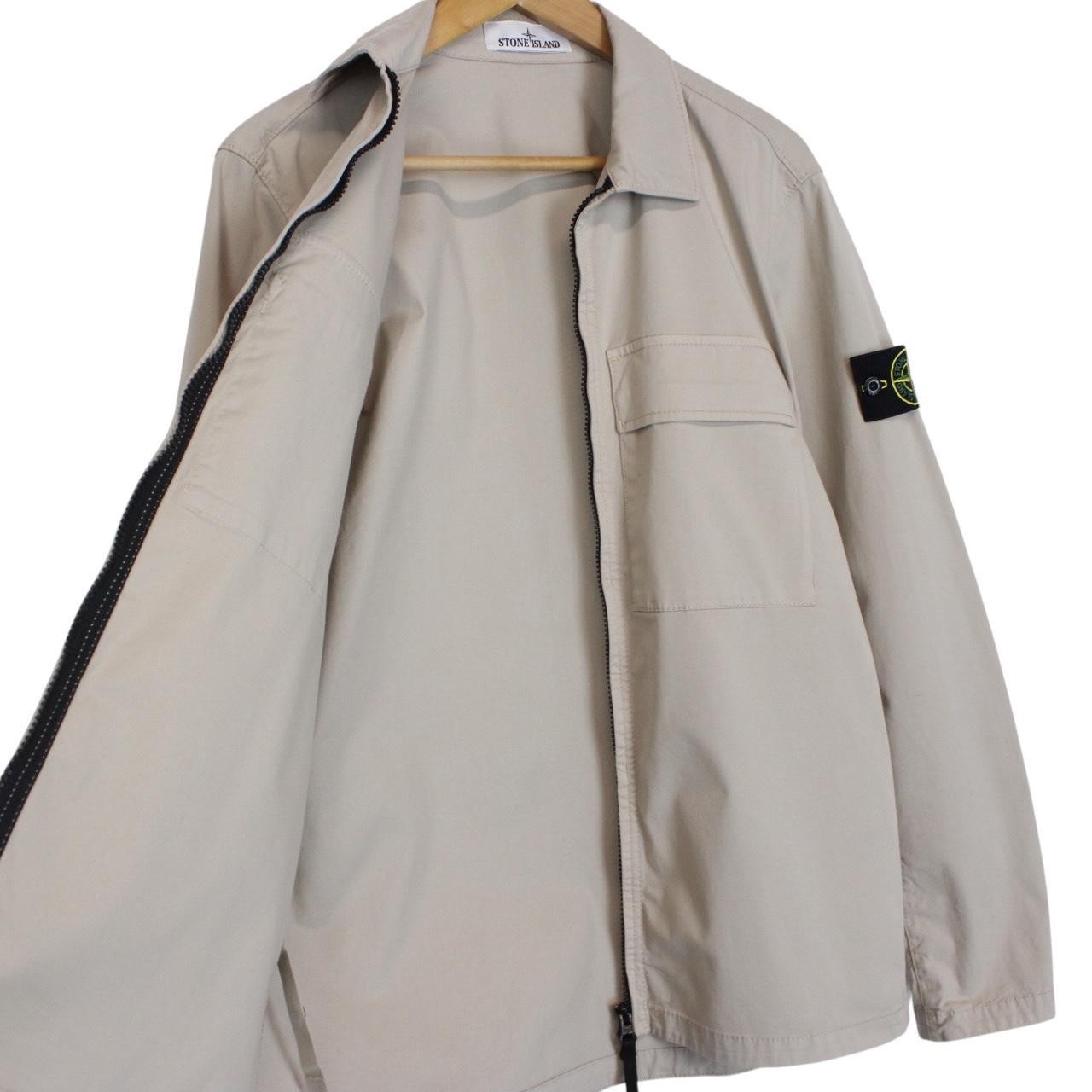 Stone Island SS 2023 Beige Full Zip Cotton Overshirt Jacket thumbnail 5