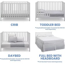 USA Children Heartland 4-in-1 Crib, Greenguard Gold Certified Convertible