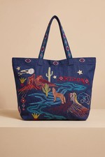 Johnny Was Navy Arizona Everyday Tote Bag R01624-O