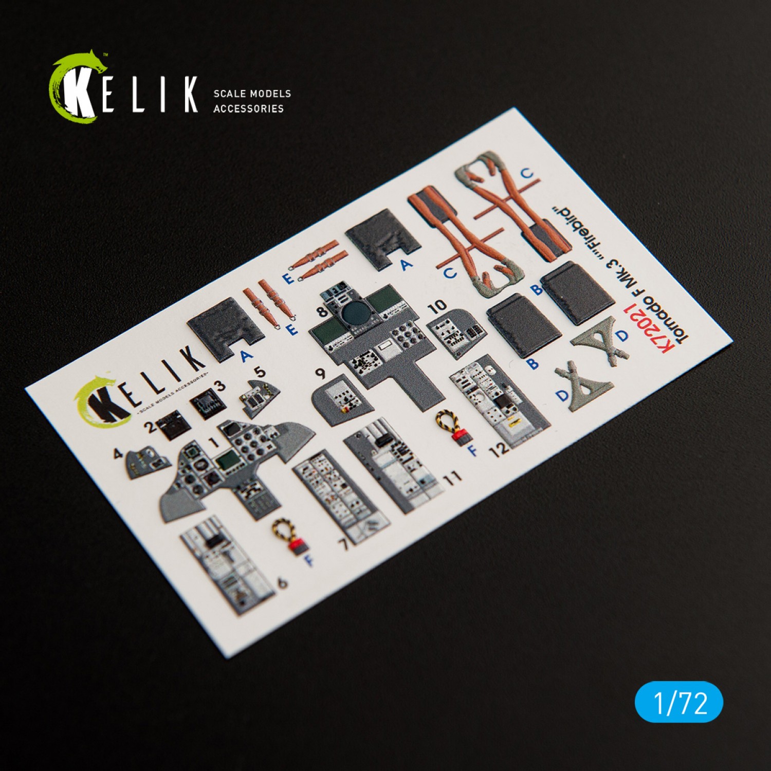 Kelik K3D72021 1:72 Panavia Tornado F.3 Interior 3D Decal