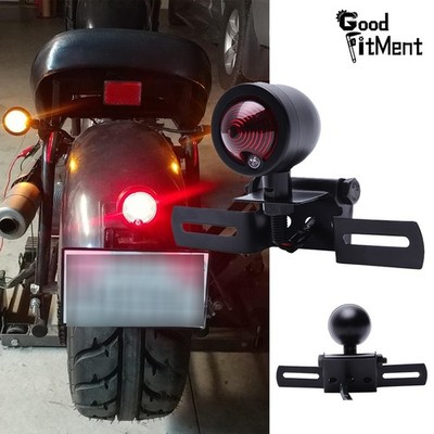 Motorrad Rücklicht mit Kennzeichenhalter Halogen Bremslicht Für ATV Chopper DE
