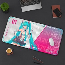 Hatsune Miku Desk Mat Gaming Decor Gift For F...