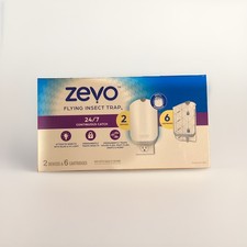 Zevo Flying Insect Trap, 2 Plug-in Devices, 6 Cartridges, Blue UV Light