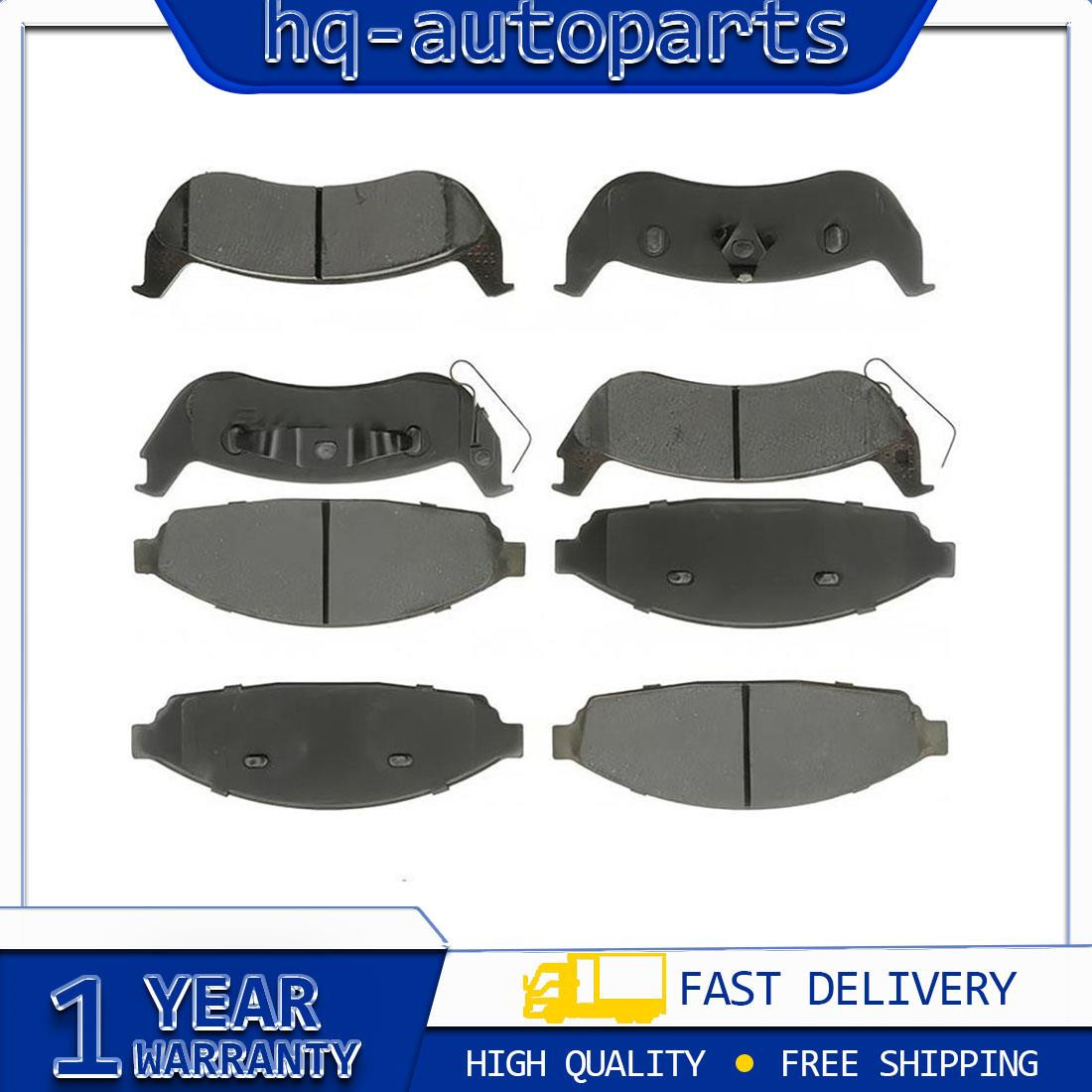 Front Rear Semi-Metallic Brake Pads Fits 2003 - 2005 2006 Ford Crown Victoria