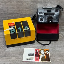 Vintage Kodak Instamatic 814 Camera w/ Box, Case Manual 35mm Film Untested