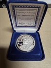 1 OZ .999 PURE SILVER SHIELD PROOF 2016 FREEDOM GIRL COA BOX ROUND COIN SBSS HOT