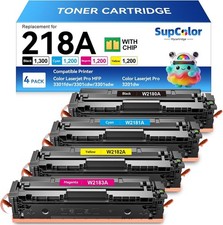Toner Cartridges 4-Pack BCMY 218A Chip SupColor myCartridge Compatible--HP BN