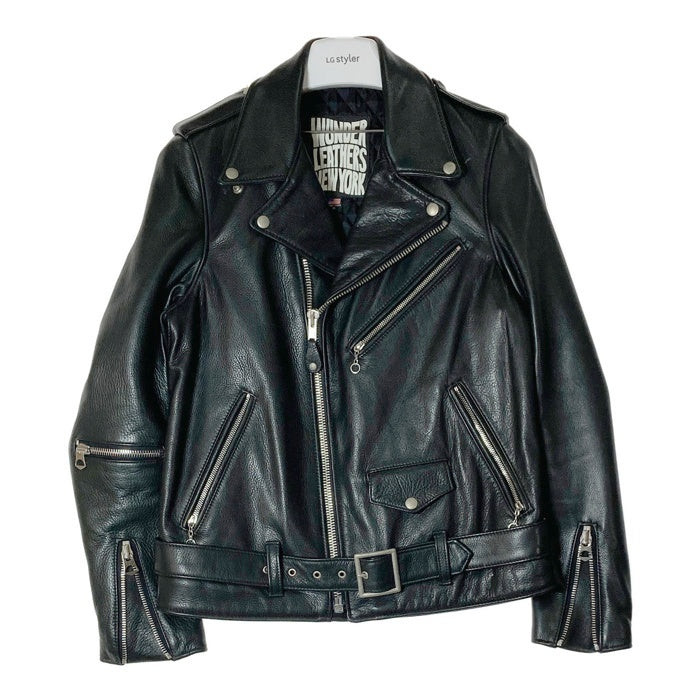 【WONDER WONDER】Vintage Washing Leather Two-Way Blouson JK WUNDER LEATHERS NEW YORK Wonder Leather Cowhide Double