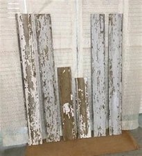 6 Wood Trim Pieces, Architectural Salvage, Reclaimed Vintage Crown Molding A36