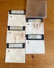 Vintage Apple IIc 5.25 Floppy Disk Lot System Utilities, Logo, Basic, Work, Play