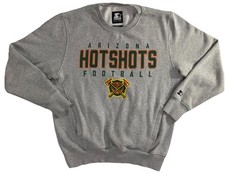 Rare Arizona HotShots Football Starter Black Label Pullover Front Pockets Sz L