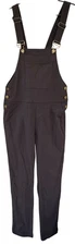 Wild Rye Matte black overall Size 4 adjustable straps and brass button details