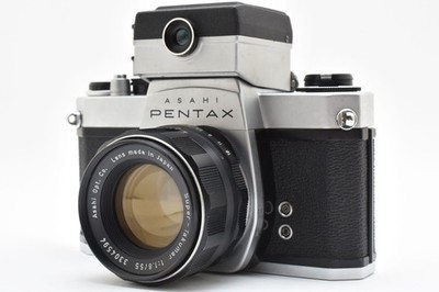 Asahi Pentax SL SLR Film Camera Super-Takumar 55mm f/1.8 Rare Meter Finder Exc+5