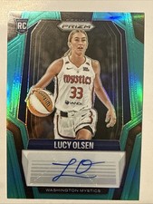 LUCY OLSEN 2025 Panini Prizm WNBA Teal Rookie Autograph RC /35 Mystics
