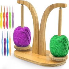 Magnetic Yarn Holder for Crocheting,Wooden Yarn Spinner with 360  Rotation..