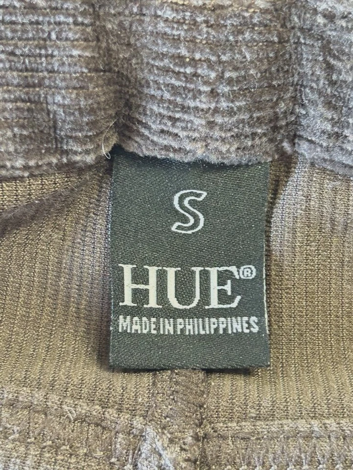 Leggings para mujer HUE hasta el tobillo aspecto pana en marrón - talla S Foto 3 de 4