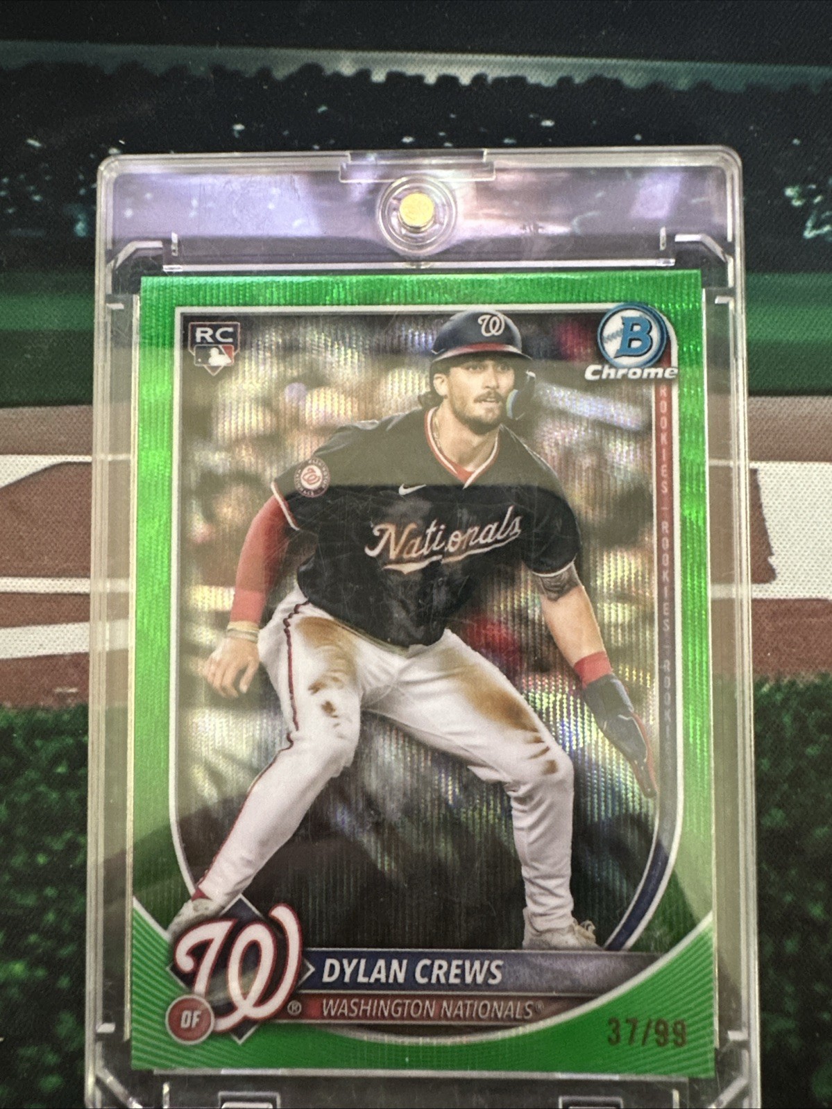 2025 Bowman Chrome - Dylan Crews, Dylan Crews #3 Green Refractor /99 (RC)