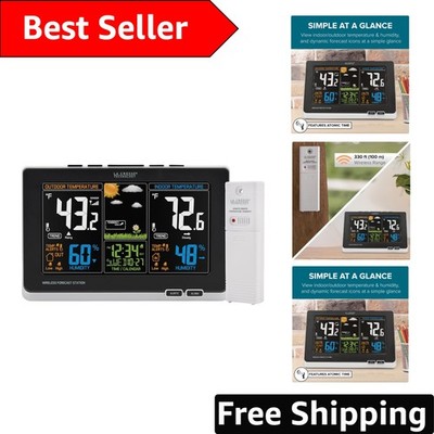 Atomic Weather Station with Accurate Temperature Readings & Adjustable Backlight