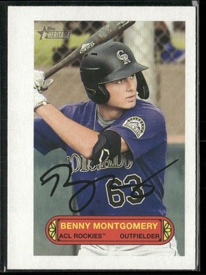 Benny Montgomery 2022 Topps Heritage Minors 1973 Topps Pin Ups #73PU-5