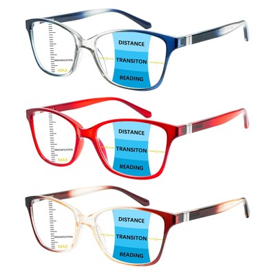 3 Pack Progressive Multifocus Reading Glasses Blue Light Blocking Multifocal Rea