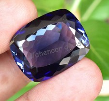 Natural Ceylon Blue Sapphire 36.45 Ct Cushion FLAWLESS Certified Loose Gemstone