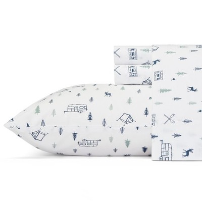 Eddie Bauer - Twin Sheet Set, Cotton Percale Bed Sheets, Crisp  Cool Bed