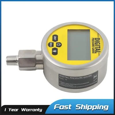 SINOCMP 25MPA/3600PSI Digital Pressure Gauge Hydraulic Air/Gas/Water/Oil Pressure Gauge