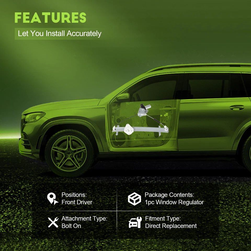 Regulador de ventana eléctrica delantero izquierdo con motor para Subaru Outback Legacy 2010-2014 Foto 2 de 4