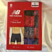 New Balance Mens 8 Pack 5  Performance Boxer Briefs No Fly Multi Color NEW IN BOX