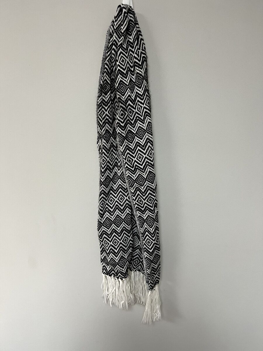 小物 24aw stussy PIECED ALPACA WOOL SCARF LINEA DE TEJIDOS Susitex BABY ALPACA Black White SCARF