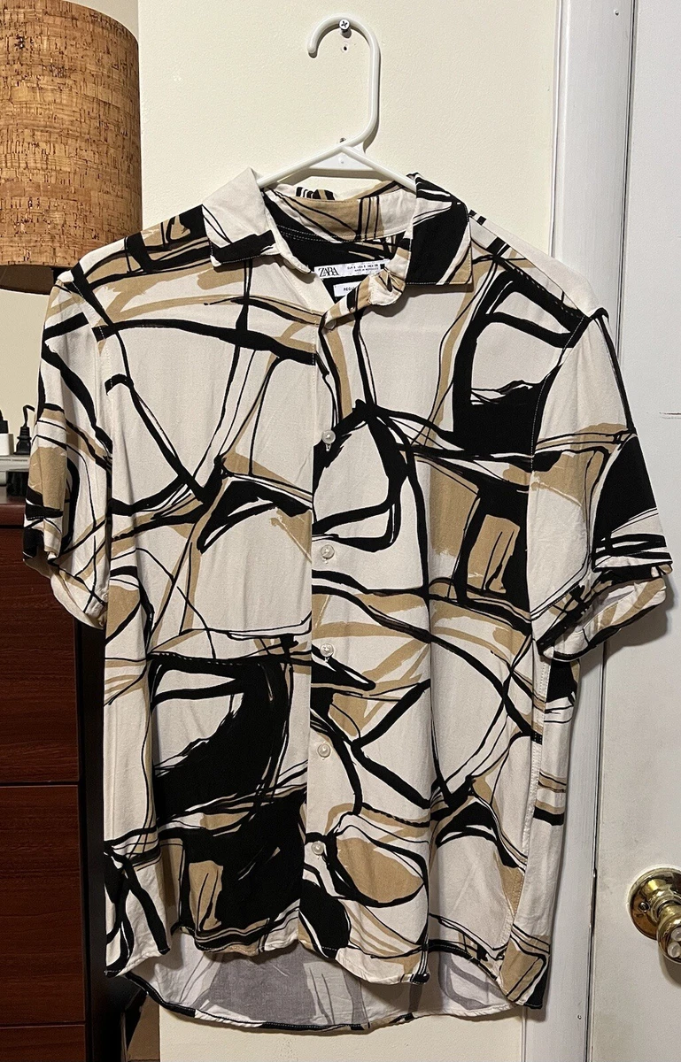 zara man printed shirts