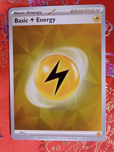 Reverse Foil LIGHTNING Basic Energy Prismatic Evolution SVEen 012 Pokemon card