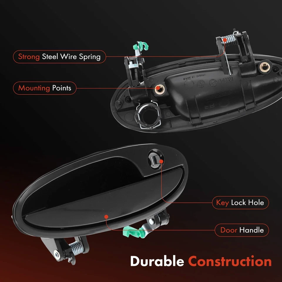 Manija de puerta exterior con cerradura para Chevrolet Impala 2000-2005 delantera izquierda y derecha Foto 4 de 4