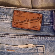 Diesel Zatiny Jeans Men's Size 36x32 Regular Bootcut Denim Distressed