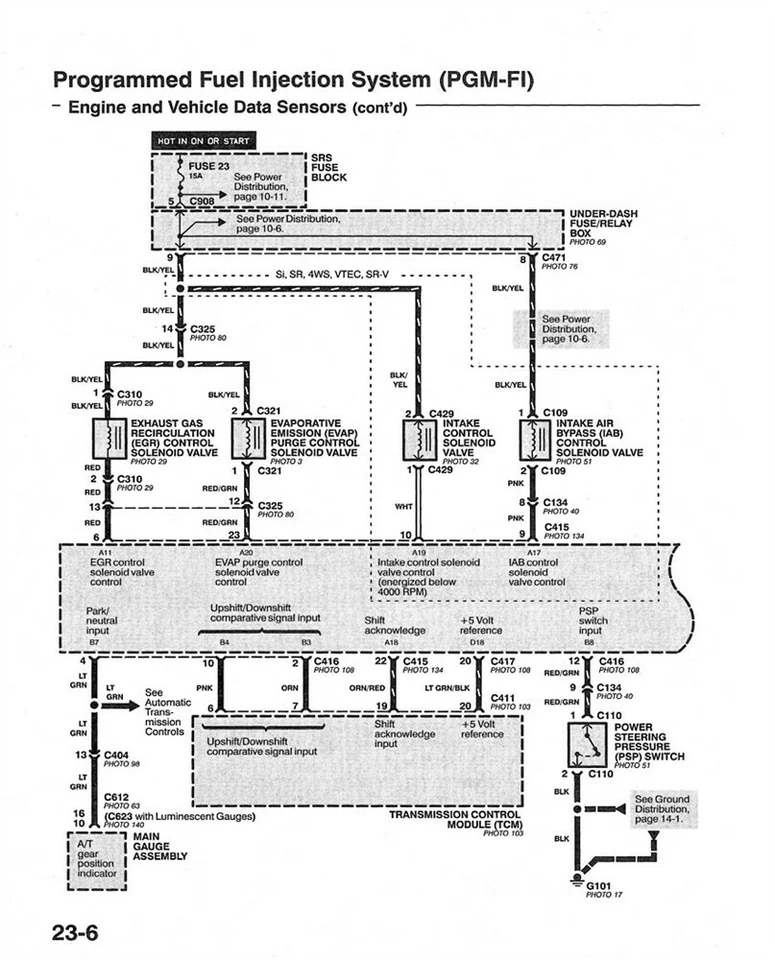 Honda Prelude 1994 solución de problemas eléctricos taller manual de servicio diagnóstico OEM Foto 4 de 4