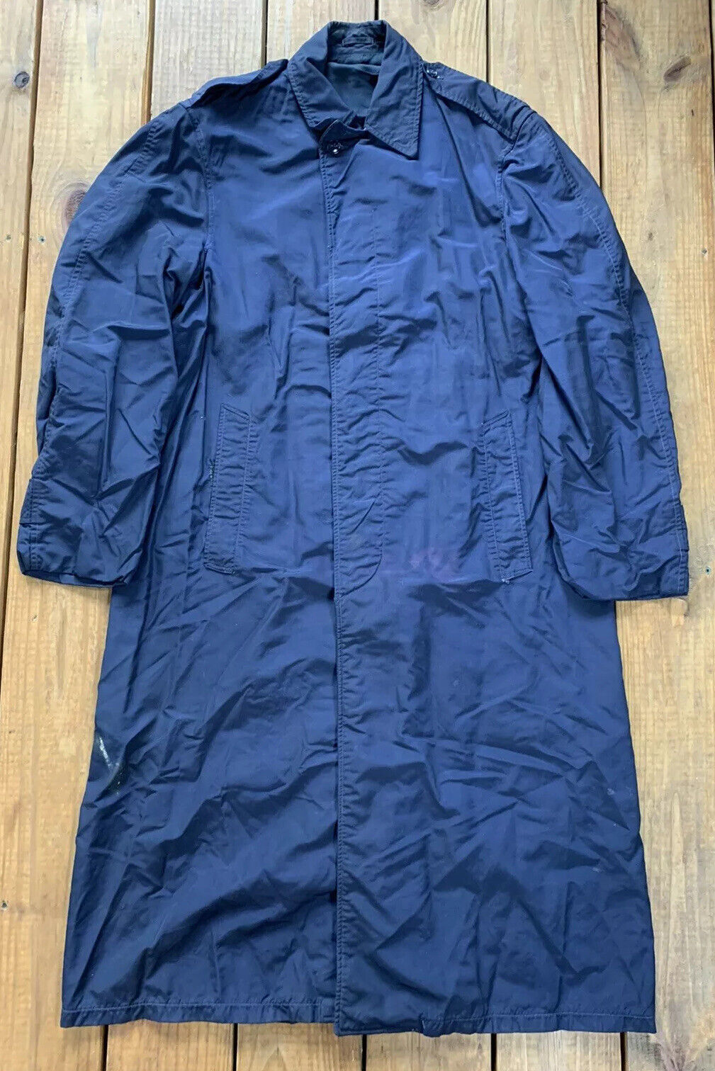 Vintage 50s US Air Force Military Navy Blue Rainc… - image 1