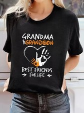 Women Crew Neck T-shirt, Casual Short Sleeve Top For Spring  Summer Color Black