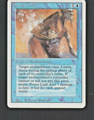 Power Leak  1994 Magic The Gathering Revised Edition #73 
