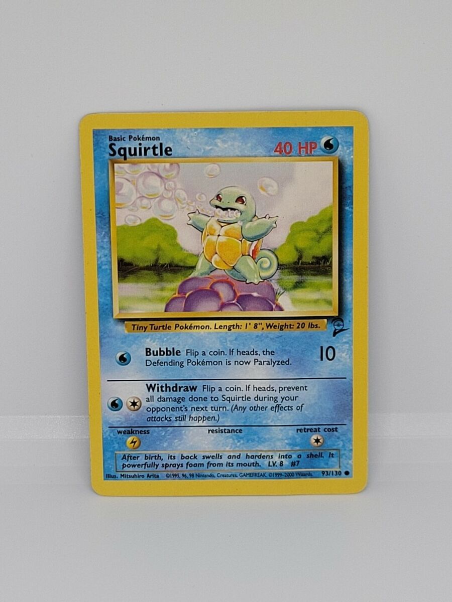 Squirtle - 93/130 - Common - Unlimited Edition - Pokemon Singles » 1st  Generation Sets (WotC) » Base Set 2 - The Deck Box