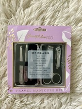 Beauty Muse Pro 7 Piece Pink Travel Manicure Gift Set DIY Nail Tools Grooming 