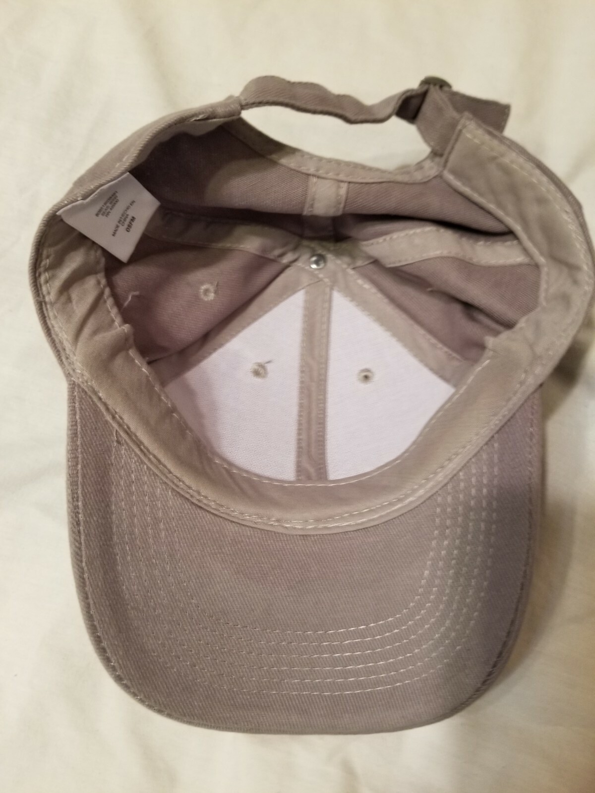 Gray Hat hook loop adjustable back new canvas - image 2
