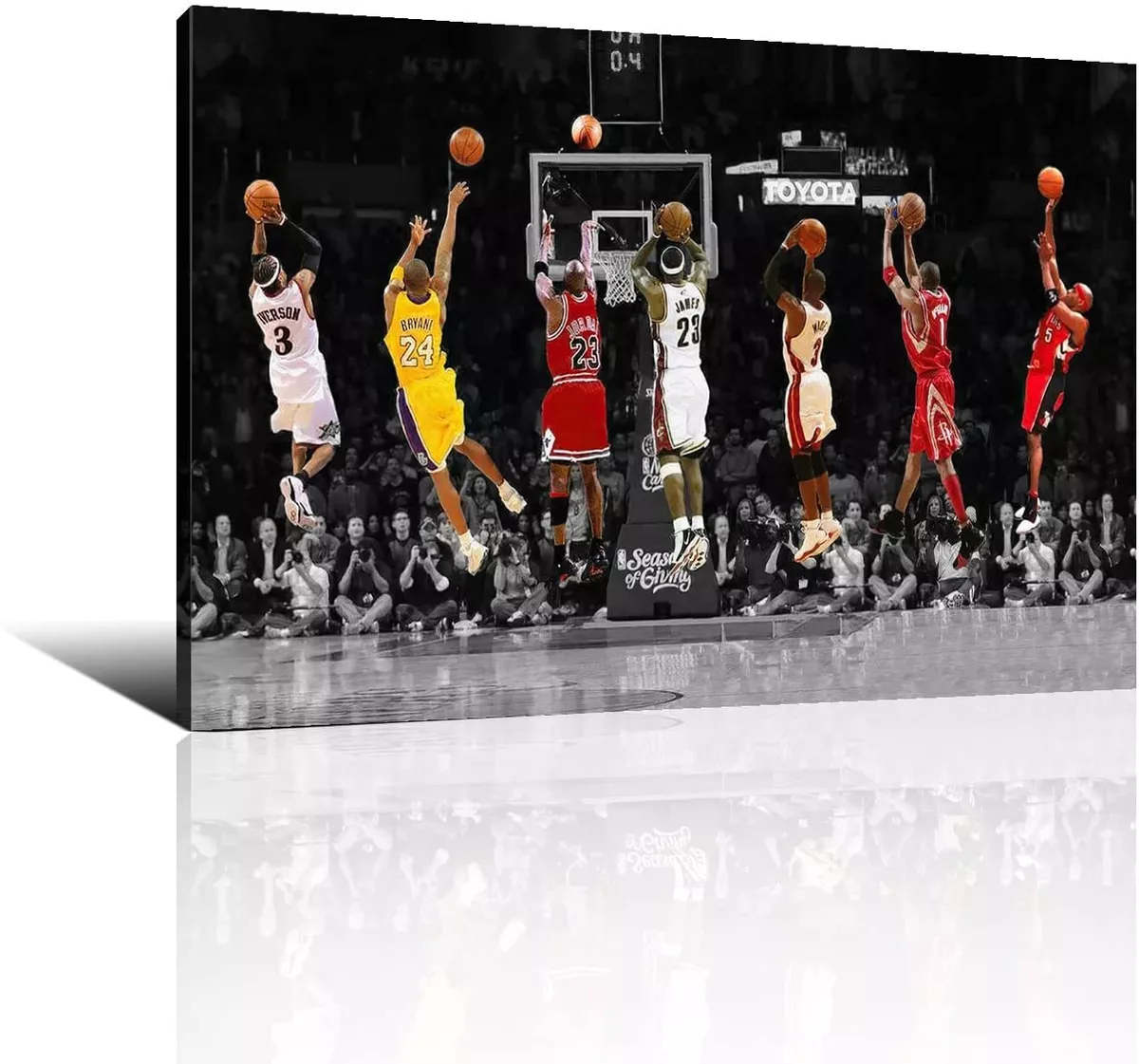 NBA Player Canvas Wall Art Basketball Players Sports Posters Dunking  Artwork