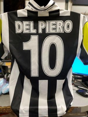 Del Piero 10 Soccer Football Fastweb Striped Jersey Juventus Mens Size Xl Ebay