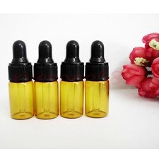 10Pcs 3ml Empty Amber Glass Dropper Bottles For Essential Oil Small Glass Bottle