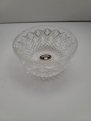 Vintage Bohemia Diamond Pattern Crystal Bowl 4.5 Inches Wide | eBay