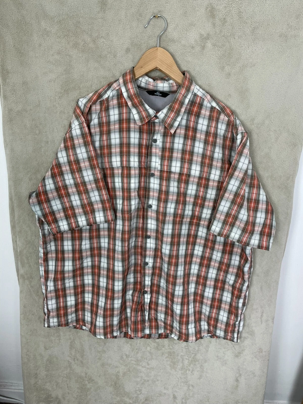 Men's Wrangler All Terrain Gear Short Sleeve Hiking Shirt Size 2XL XXL Walking