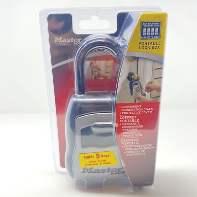  NEW MASTER  Lock 5400D Portable Lock Box. 10,000 Possible Combination.