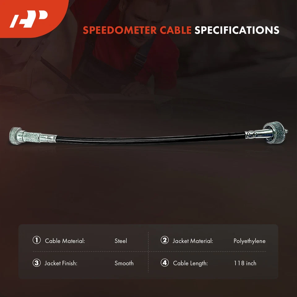 Cable velocímetro A-Premium 12" para Toyota Corolla 1988-1993 Paseo 1992 1993 GAS Foto 3 de 4